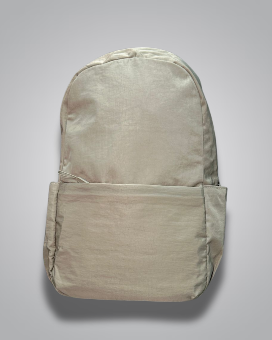 Beige backpack on a gray background- valentini impex