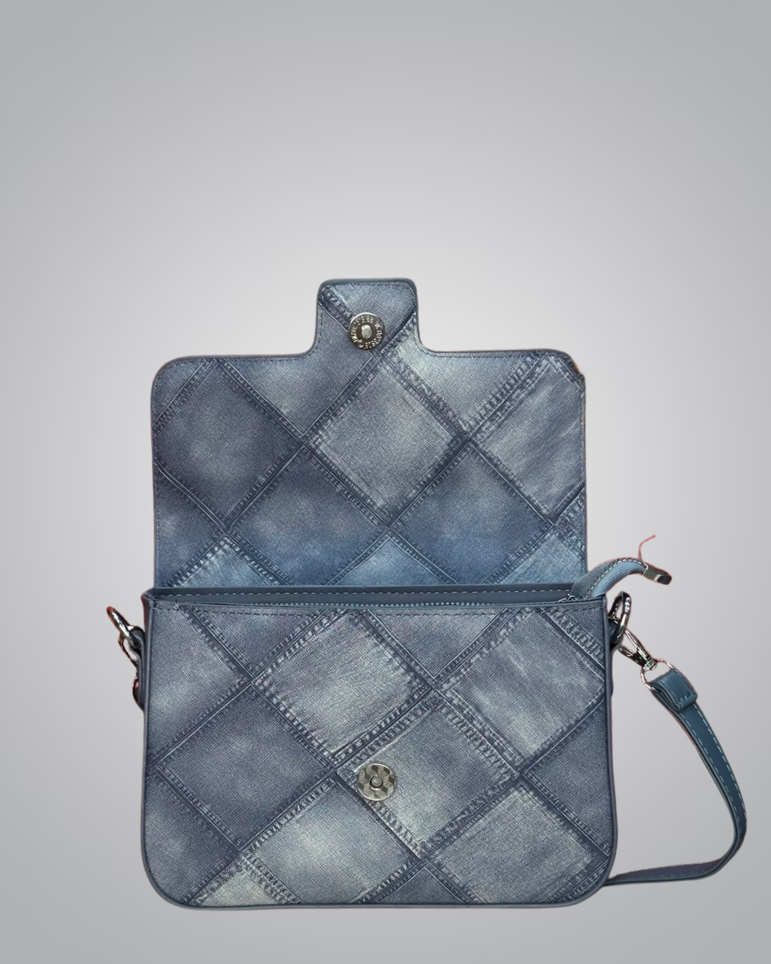 Mim Mim Stylish Denim Patterned Crossbody Bag
