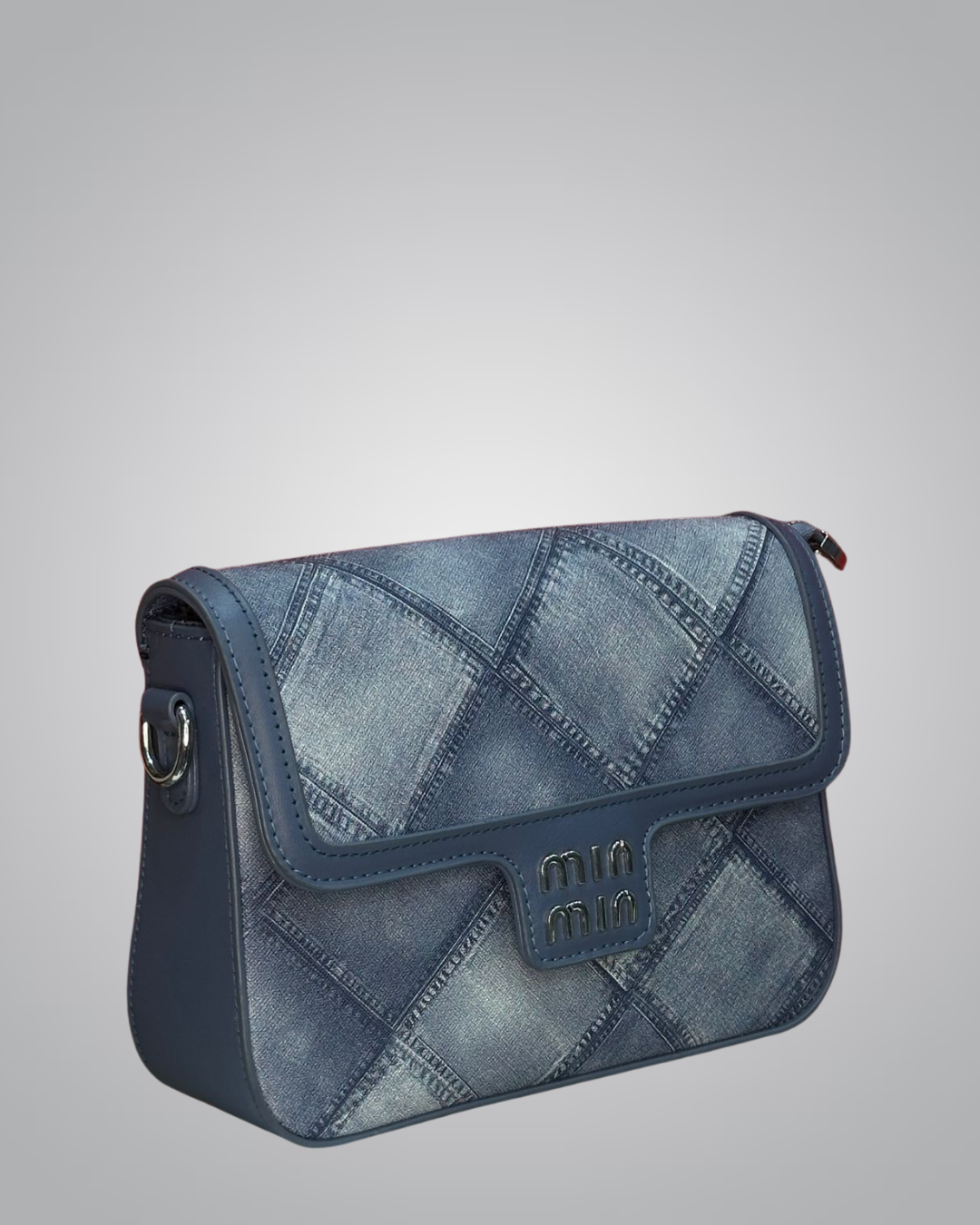 Mim Mim Stylish Denim Patterned Crossbody Bag