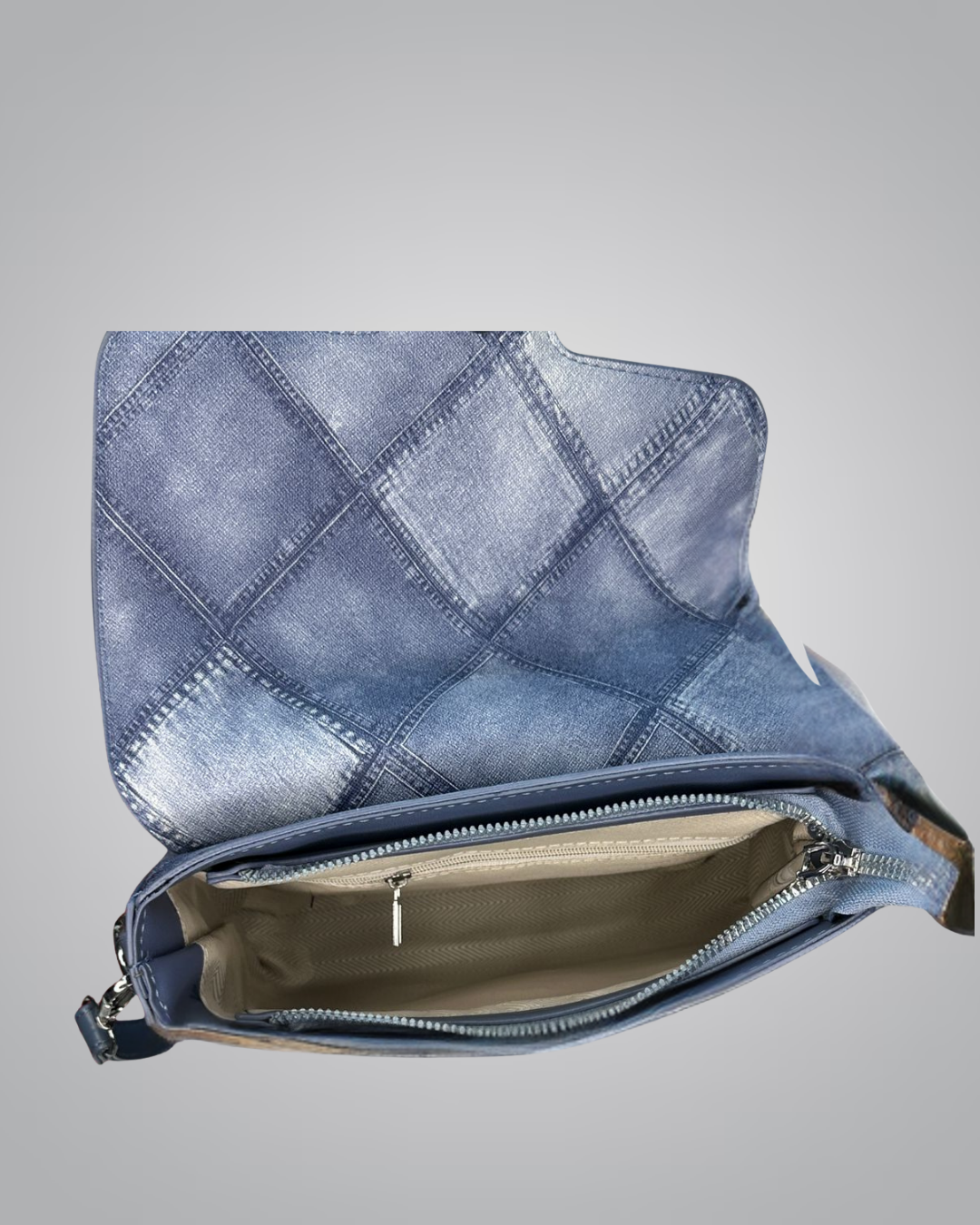 Mim Mim Stylish Denim Patterned Crossbody Bag
