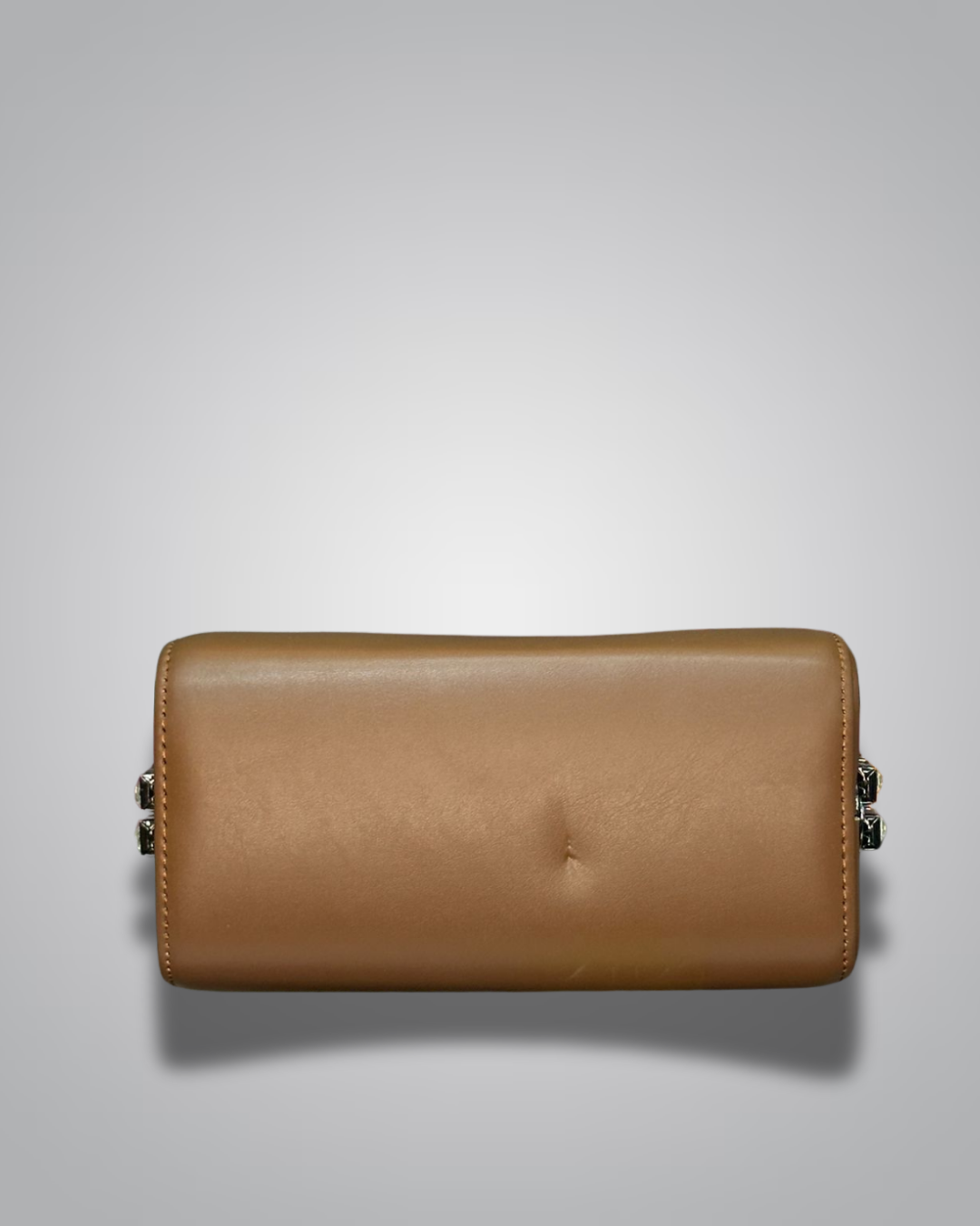 Brown party purse with crystal clasp and diamond-studded sides – Valentino Impex

