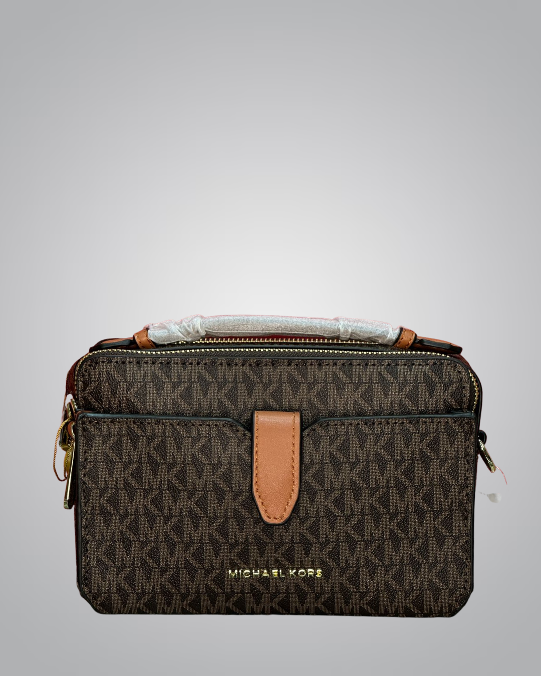 Michael Kors Signature Monogram Chain Strap Shoulder Bag