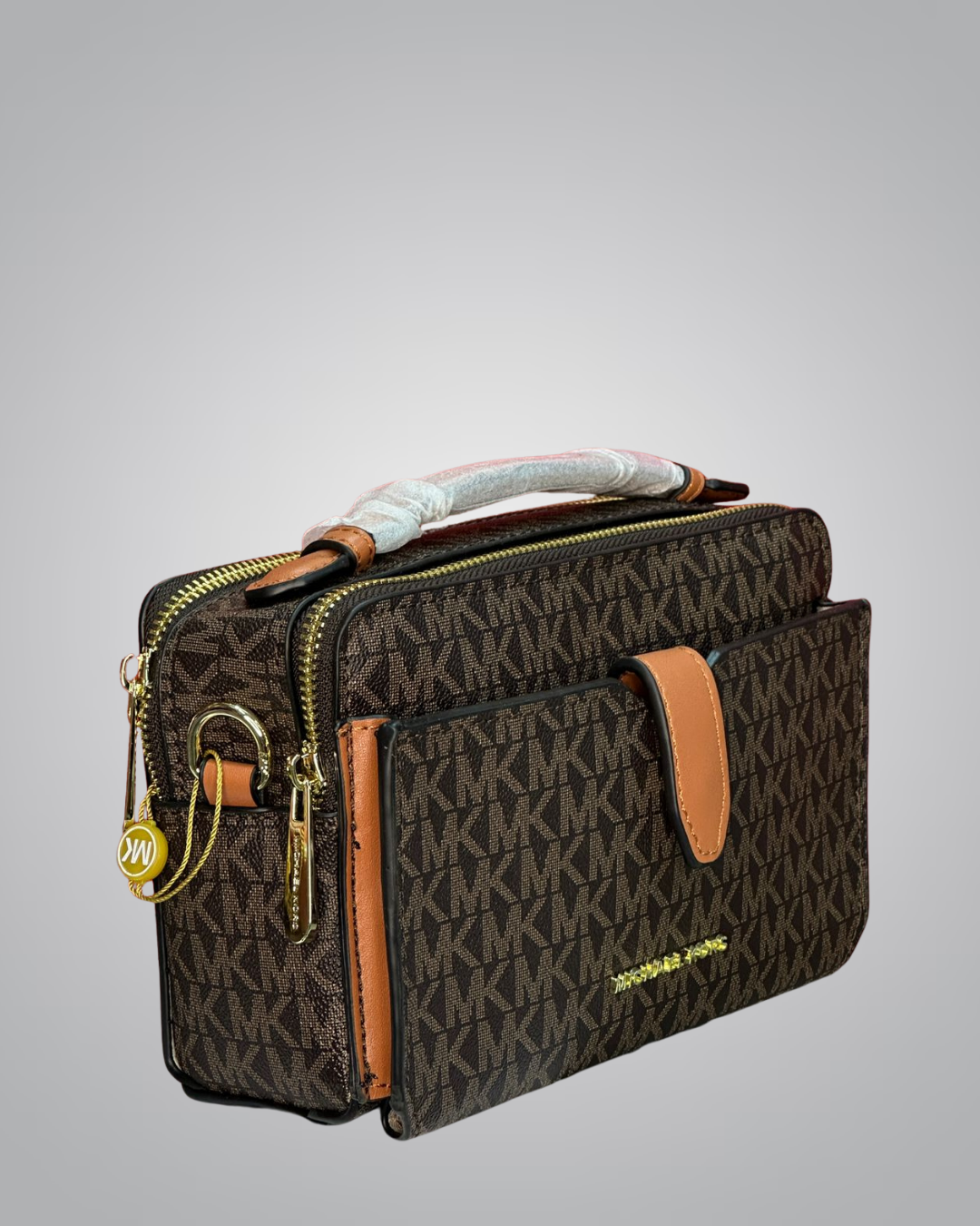 Michael Kors Signature Monogram Chain Strap Shoulder Bag