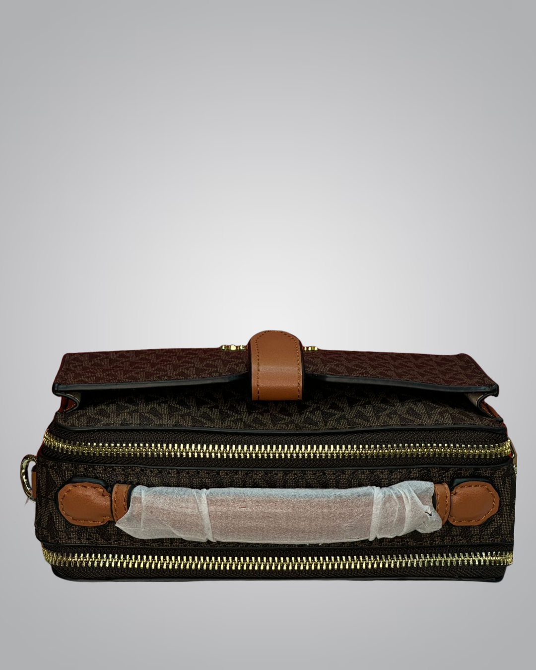 Michael Kors Signature Monogram Chain Strap Shoulder Bag