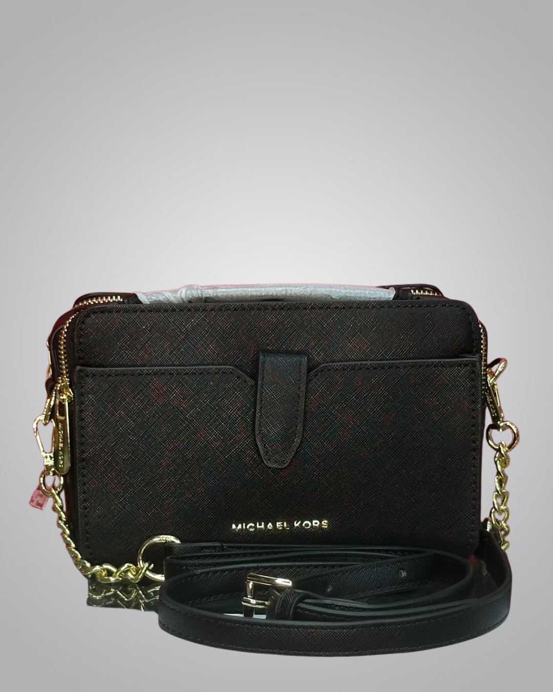 Michael Kors Signature Monogram Chain Strap Shoulder Bag