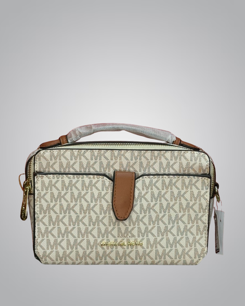 Michael Kors Signature Monogram Chain Strap Shoulder Bag