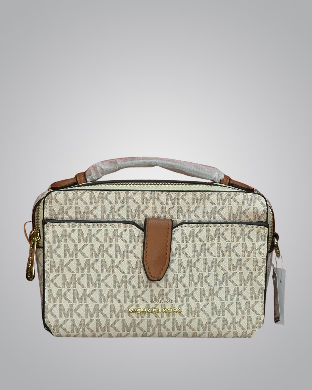 Michael Kors Signature Monogram Chain Strap Shoulder Bag