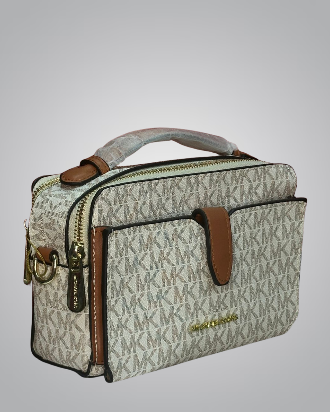 Michael Kors Signature Monogram Chain Strap Shoulder Bag