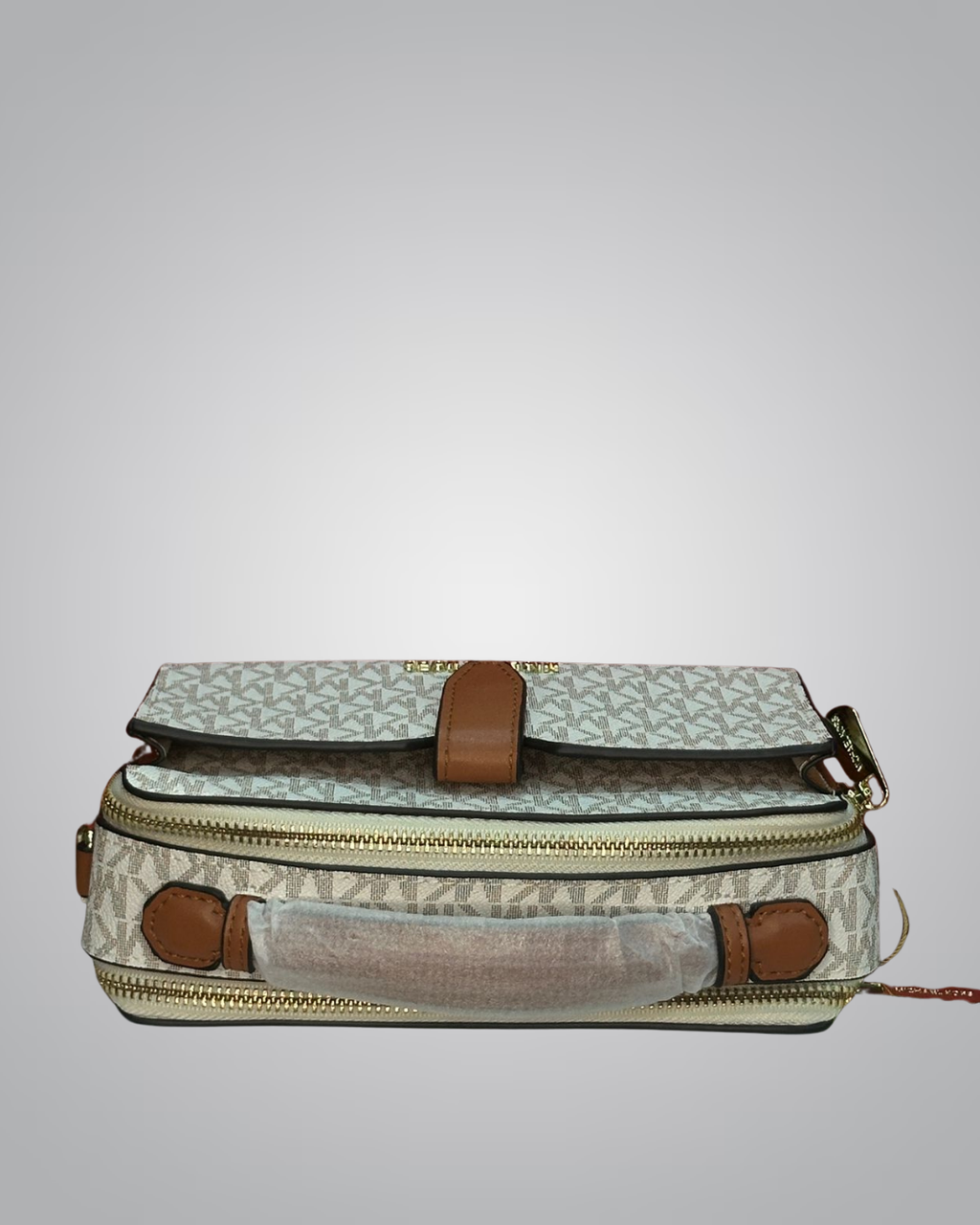 Michael Kors Signature Monogram Chain Strap Shoulder Bag
