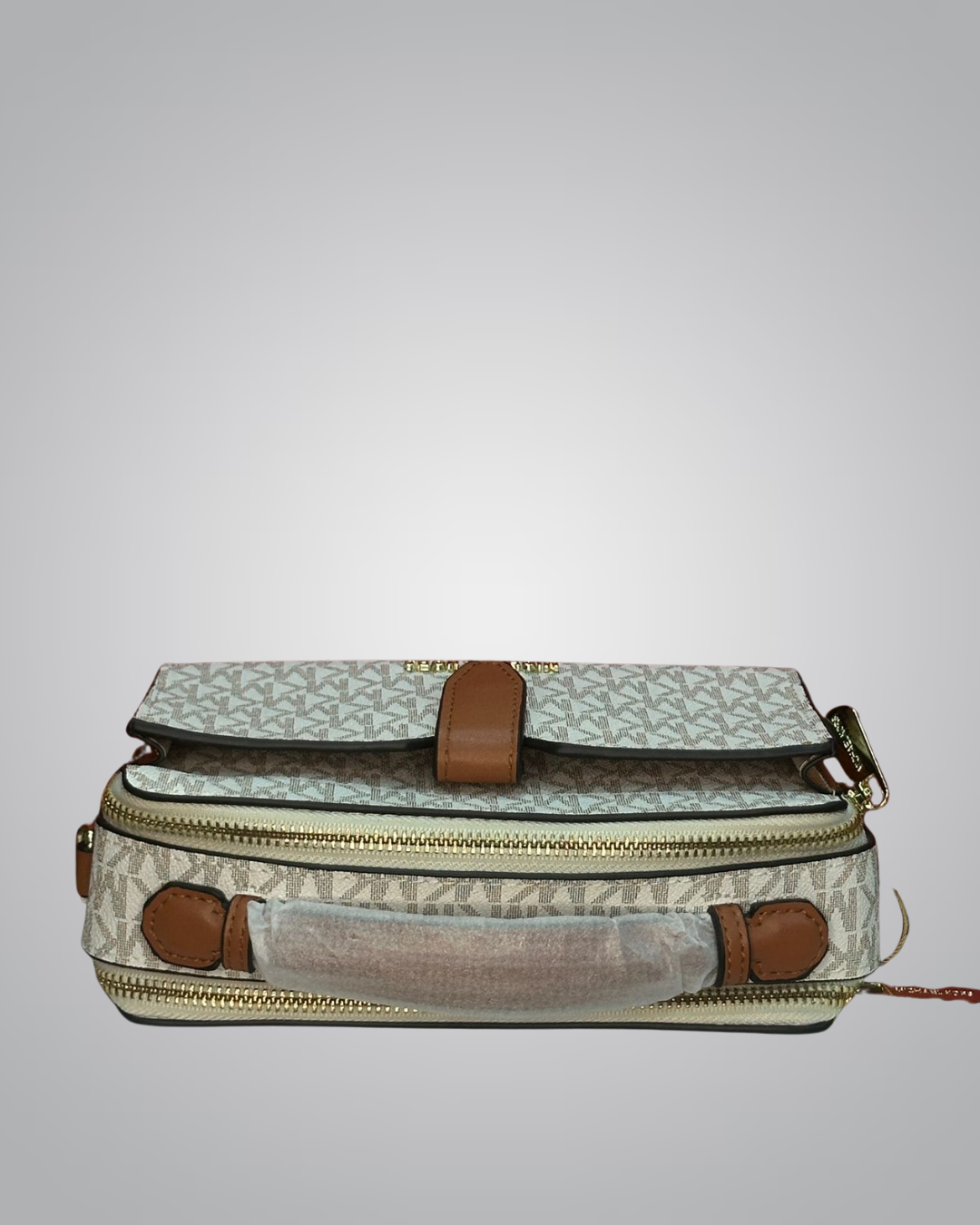 Michael Kors Signature Monogram Chain Strap Shoulder Bag