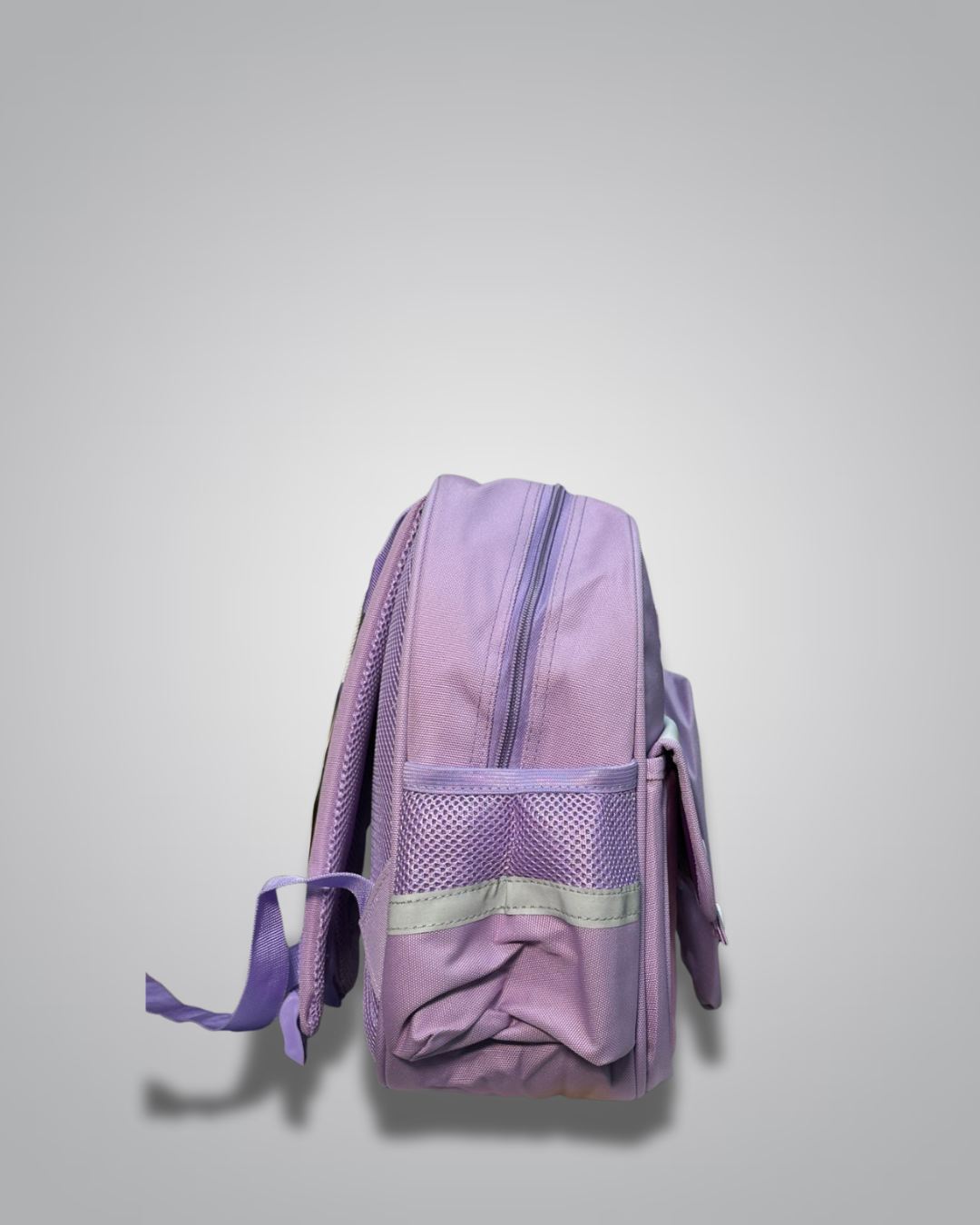 BAYLORBAG purple and pink color-block backpack with pouch for kids- Valentino Impex