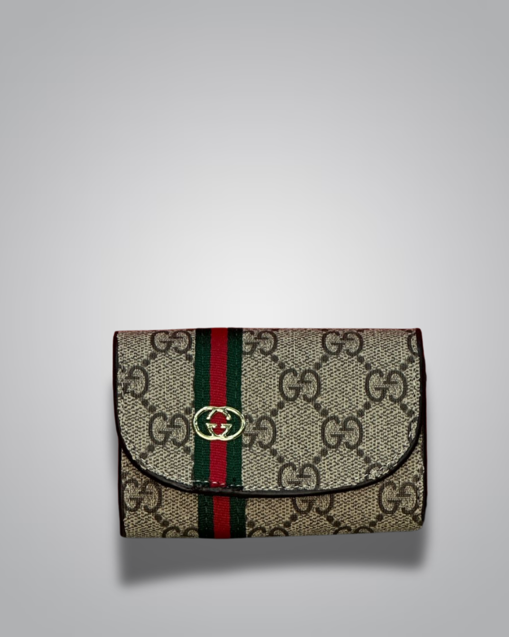Gucci-Inspired Monogram Mini Accordion Wallet