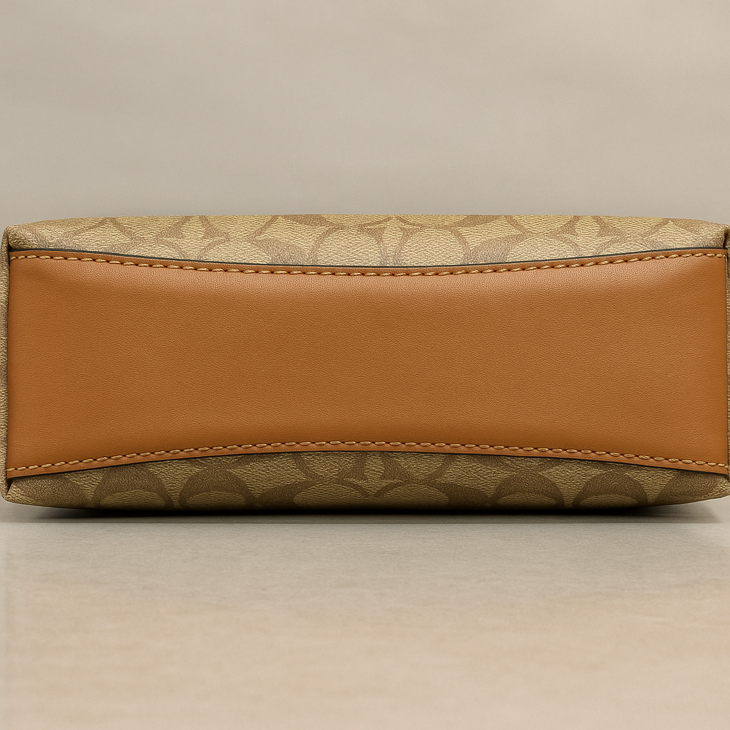 Coach Signature Chain Shoulder Bag – Classic Tan Monogram
