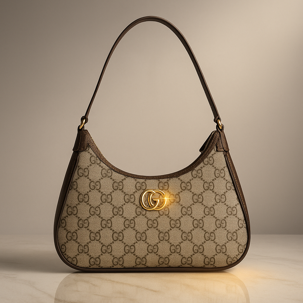 Designer handbag with brand logo on a neutral background- valentino impex