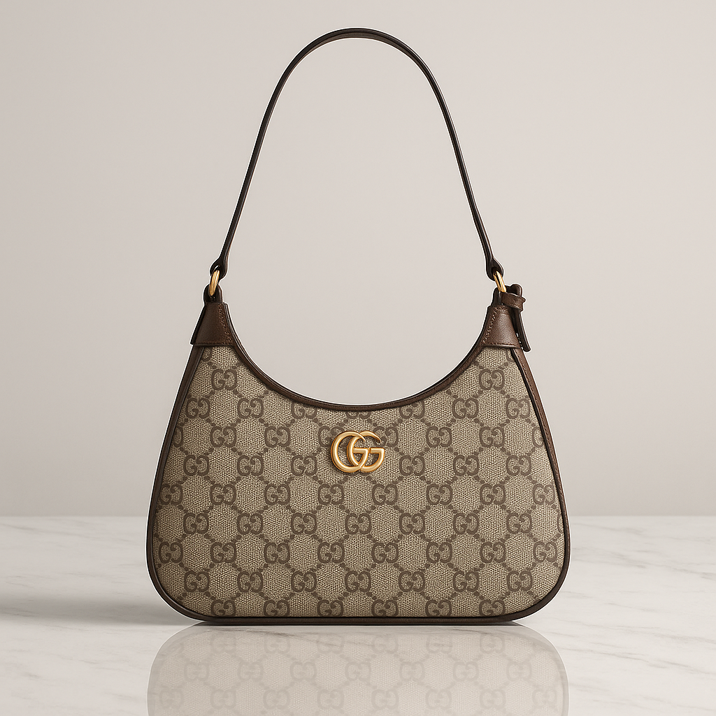 Designer handbag with brand logo on a reflective surface- valentino impex